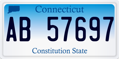 CT license plate AB57697