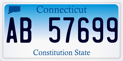 CT license plate AB57699
