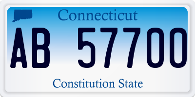 CT license plate AB57700