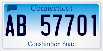 CT license plate AB57701