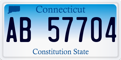 CT license plate AB57704