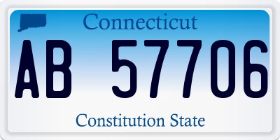 CT license plate AB57706