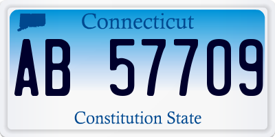 CT license plate AB57709