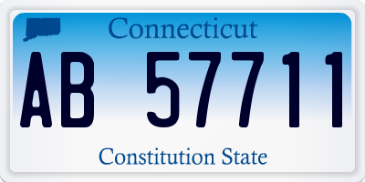 CT license plate AB57711