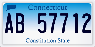 CT license plate AB57712