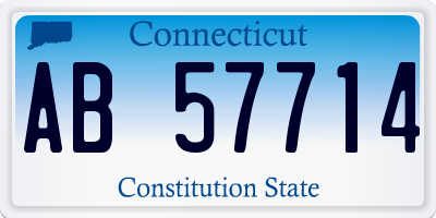 CT license plate AB57714