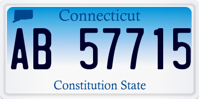 CT license plate AB57715