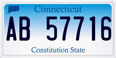 CT license plate AB57716