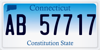 CT license plate AB57717