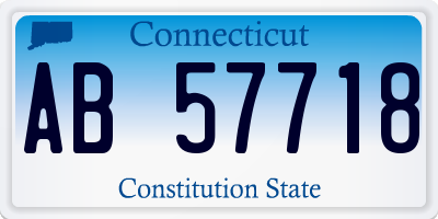 CT license plate AB57718