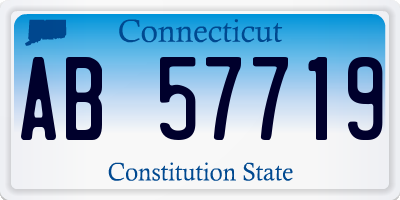 CT license plate AB57719