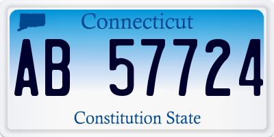 CT license plate AB57724