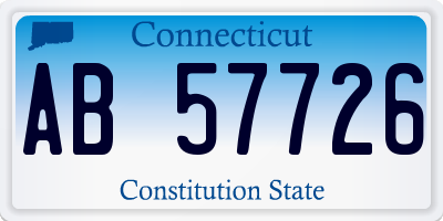 CT license plate AB57726