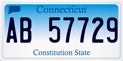 CT license plate AB57729