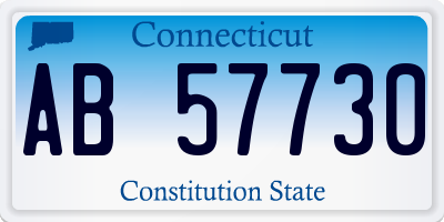 CT license plate AB57730