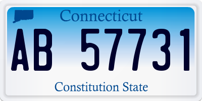 CT license plate AB57731