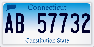 CT license plate AB57732