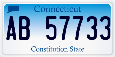 CT license plate AB57733