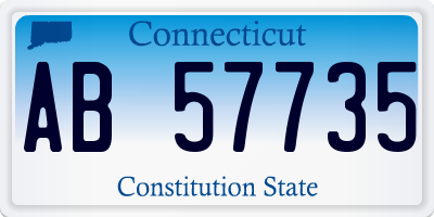 CT license plate AB57735