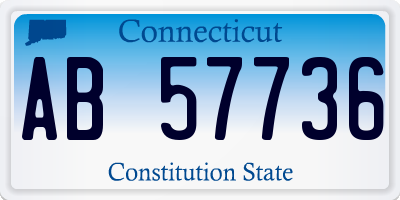 CT license plate AB57736