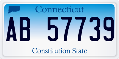 CT license plate AB57739