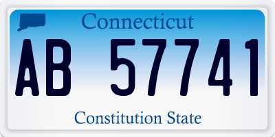 CT license plate AB57741