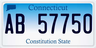 CT license plate AB57750