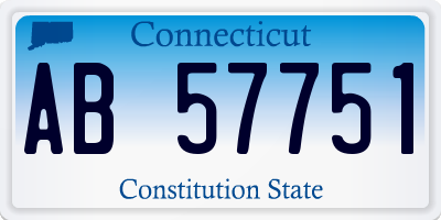 CT license plate AB57751