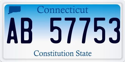 CT license plate AB57753