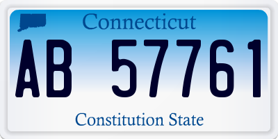 CT license plate AB57761