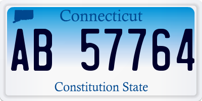 CT license plate AB57764
