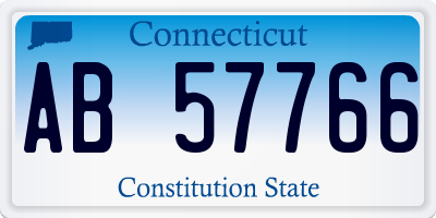 CT license plate AB57766