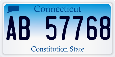 CT license plate AB57768