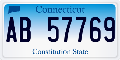 CT license plate AB57769