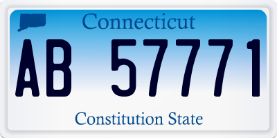 CT license plate AB57771