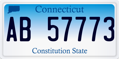 CT license plate AB57773