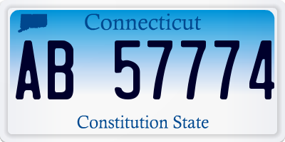 CT license plate AB57774