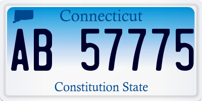 CT license plate AB57775