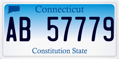 CT license plate AB57779