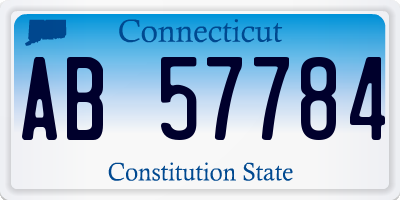 CT license plate AB57784