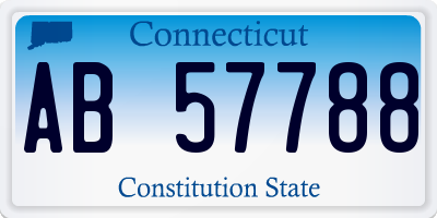 CT license plate AB57788