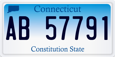 CT license plate AB57791