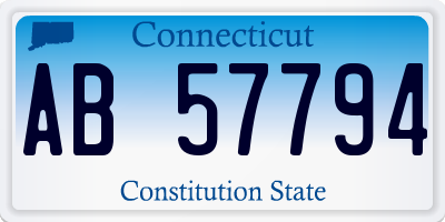 CT license plate AB57794