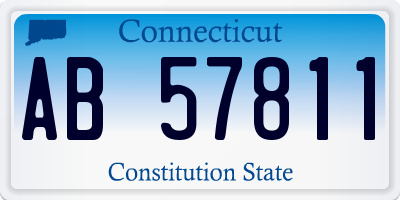 CT license plate AB57811