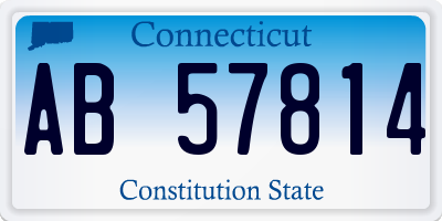 CT license plate AB57814