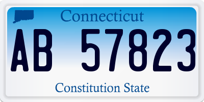 CT license plate AB57823