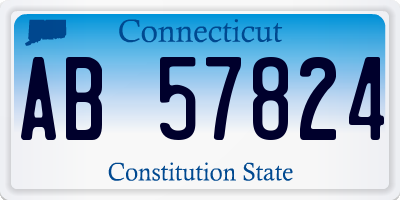 CT license plate AB57824