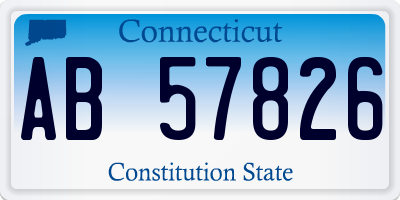 CT license plate AB57826