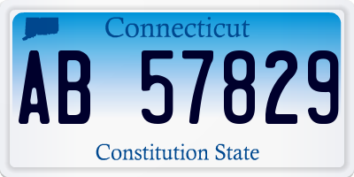 CT license plate AB57829