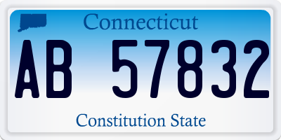 CT license plate AB57832